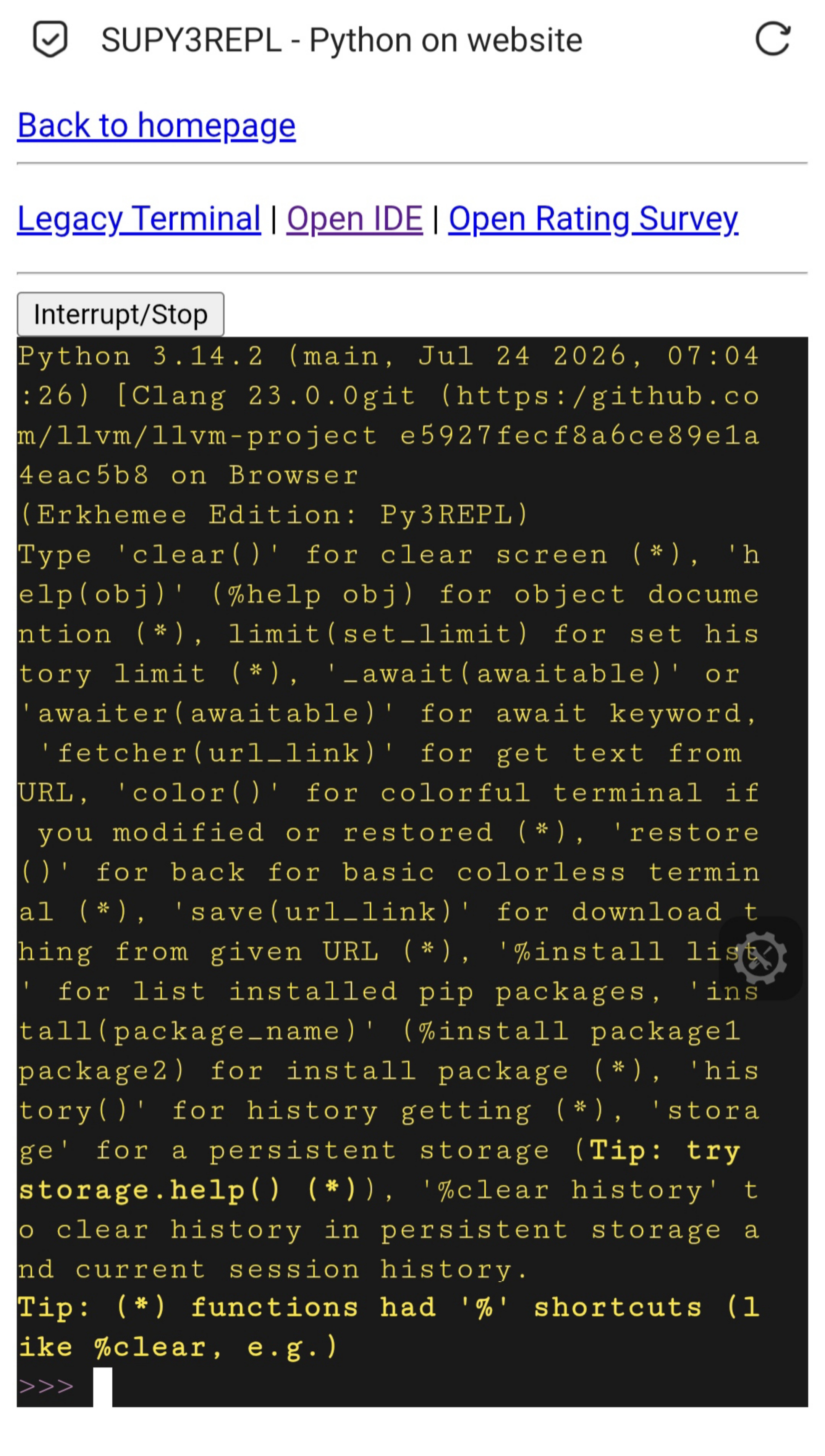 Screenshot 2: REPL terminal open